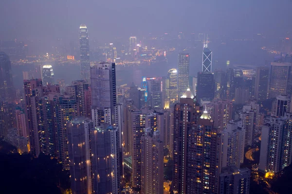 高層ビル街の空撮 — ストック写真