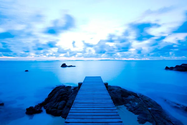 Immagine Panoramica Del Paesaggio Marino Cielo Nuvoloso — Foto Stock