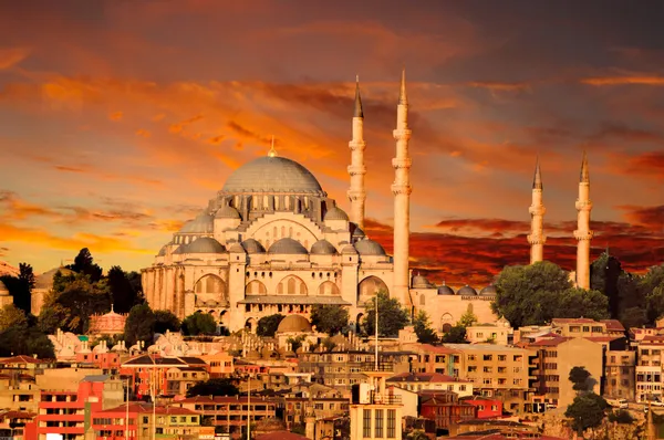 Hagia sophia in istanbul in de schemering — Stockfoto
