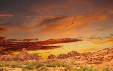 Günbatımı Valley of Fire devlet üzerinde