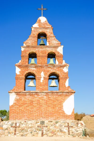 Belltower of San Migeul mission in California — Stock Photo, Image