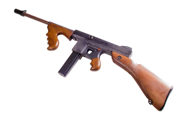 Pistolet maszynowy Thompson wygląd zarówno na białym tle — Zdjęcie stockowe