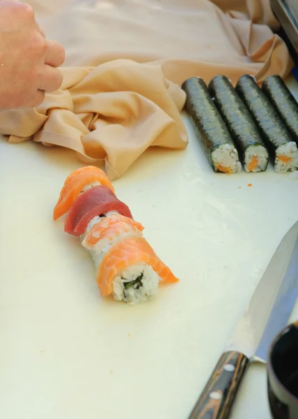 Przygotowane sushi — Zdjęcie stockowe