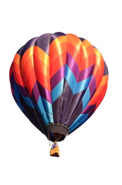 sıcak hava balonu üzerinde beyaz izole