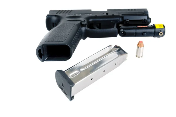 Ammunition for a semi-automatic handgun — Stock Photo, Image