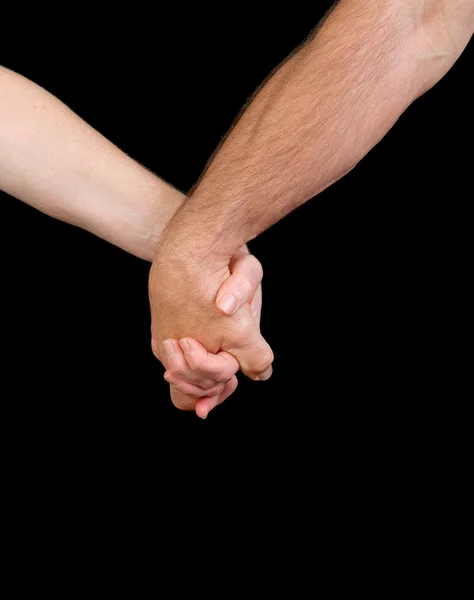 Pasangan yang lebih tua berpegangan tangan — Stok Foto