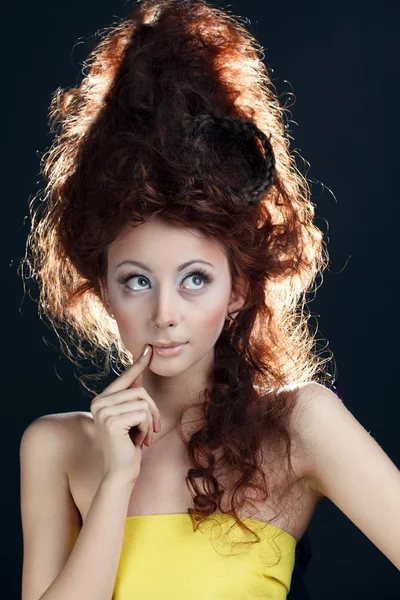 Beautiful Brunette Girl Portrait — Stock Photo, Image