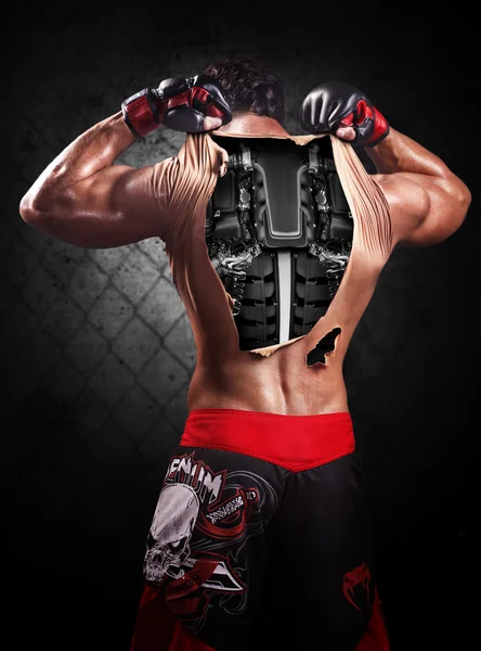 Portrait of a male boxer. Creative. — Stock Photo, Image