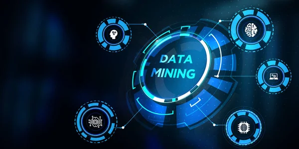 Data Mining Concept Business Modern Technology Internet Networking Concept Illustration — Stock Photo, Image