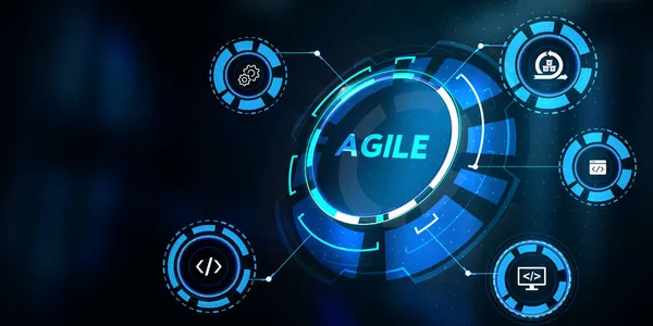 Zakelijk Technologie Internet Netwerkconcept Agile Software Development Illustratie — Stockfoto