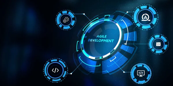Business Technologie Internet Concept Réseau Agile Software Development Illustration — Photo