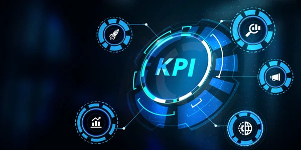 Kpi Key Performance Indicator Für Das Geschäftskonzept Unternehmens Technologie Internet — Stockfoto