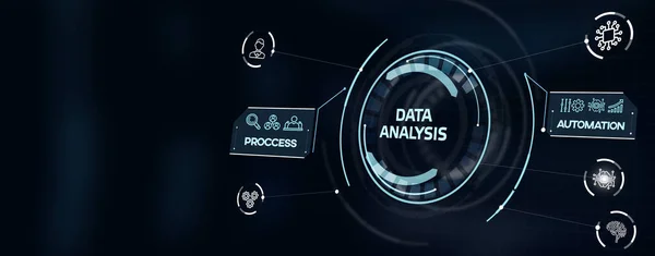 Data Analysis for Business and Finance Concept. Information report for digital business strategy. Business, technology, internet and networking concept. 3d illustration