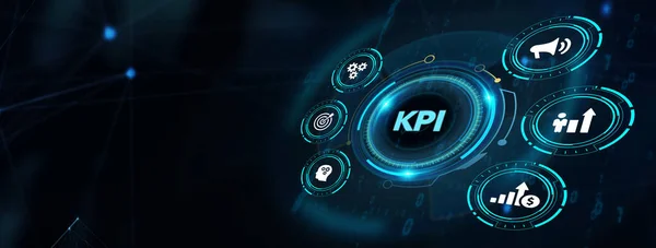 Kpi Key Performance Indicator Für Das Geschäftskonzept Unternehmens Technologie Internet — Stockfoto