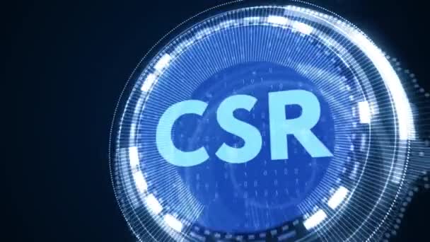 Csrの略称 近代的な技術の概念 ビジネス テクノロジー インターネット ネットワークの概念 — ストック動画