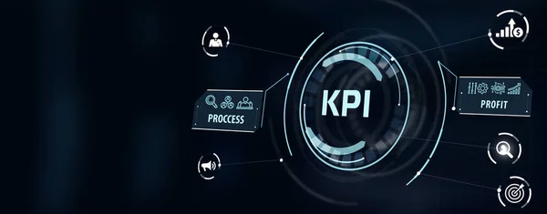 Kpi商业概念关键绩效指标 因特网和网络概念 — 图库照片