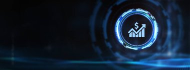 İş, Teknoloji, İnternet ve ağ konsepti. Finansal Grafik. Borsa çizelgesi. Forex Yatırım 3D illüstrasyon