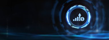 İş, Teknoloji, İnternet ve ağ konsepti. Finansal Grafik. Borsa çizelgesi. Forex Yatırım 3D illüstrasyon