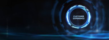 CUSTOMER Deneysel Yazı, Sosyal Ağ Konsepti. İş, Teknoloji, İnternet ve Ağ Konsepti 3D illüstrasyon