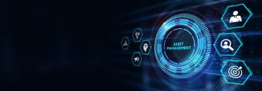 Mal varlığı yönetimi. İş, Teknoloji, İnternet ve Ağ Konsepti 3D illüstrasyon