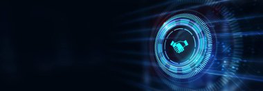 İş, Teknoloji, İnternet ve ağ konsepti. Kitle fonlu yatırım girişimi sermayesi başlat. Girişim3d illüstrasyon