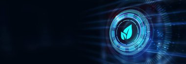 ESG Çevre Sosyal Yönetimi kavramı. Teknoloji, İnternet ve ağ konsepti 3D illüstrasyon