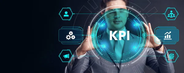 Kpi Key Performance Indicator Pentru Conceptul Afaceri Conceptul Afaceri Tehnologie — Fotografie, imagine de stoc