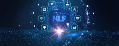 NLP Doğal Dil İşleme Yapay Zeka 3D İllüstrasyon