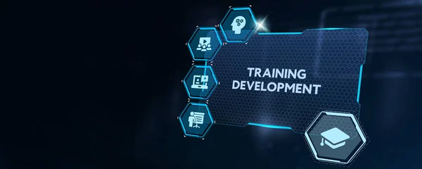 Zakelijk Technologie Internet Netwerkconcept Coaching Mentoring Onderwijs Business Training Ontwikkeling — Stockfoto