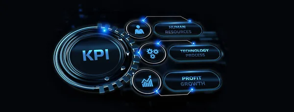 Kpi Key Performance Indicator Für Das Geschäftskonzept Unternehmens Technologie Internet — Stockfoto