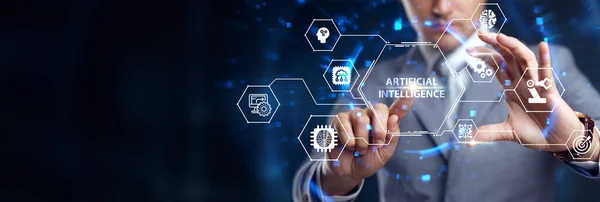 Künstliche Intelligenz Maschinelles Lernen Und Konzepte Moderner Computertechnologien Business Technologie — Stockfoto