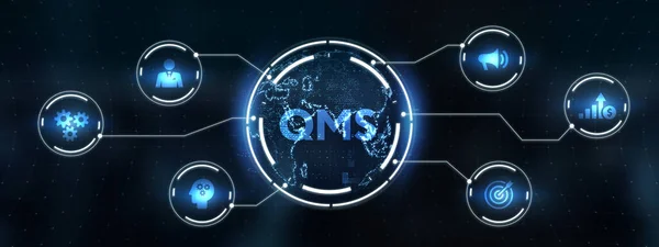 Quality Management System Business Industrial Technology Concept Qms Illustration — Foto Stock