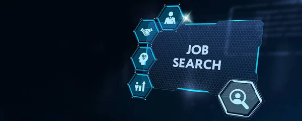 Biznes Technologia Internet Koncepcja Sieci Wyszukiwanie Pracy Rekrutacja Zasobów Ludzkich — Zdjęcie stockowe