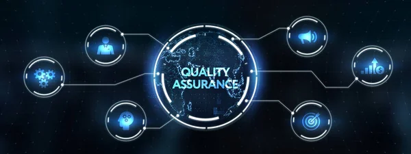 Business Technology Internet Network Concept Quality Assurance Service Guarantee Standard — стоковое фото