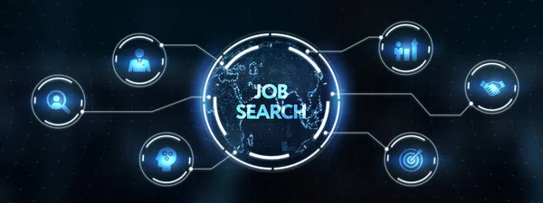 Biznes Technologia Internet Koncepcja Sieci Wyszukiwanie Pracy Kariera Rekrutacyjna Zasobów — Zdjęcie stockowe