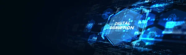 Digital Perturbation Transformation Innovation Technologie Entreprise Internet Concept — Photo