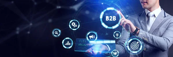 Zakelijk Technologie Internet Netwerkconcept B2B Business Bedrijf Commerce Technologie Marketing — Stockfoto