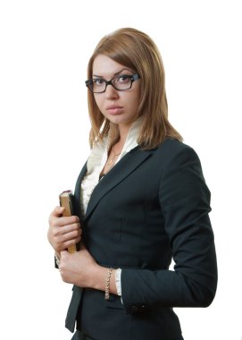 Woman in a suit clipart