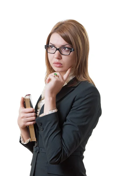 Woman with a notebook — Stock Photo, Image