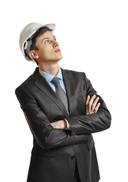 Executive in helmet — Stock Photo, Image