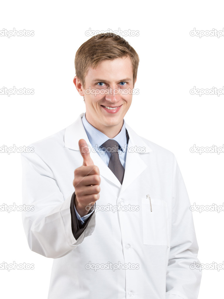 doctor with thumbs up
