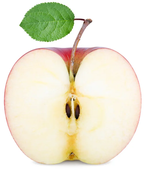 Einen halben Apfel schneiden — Stockfoto