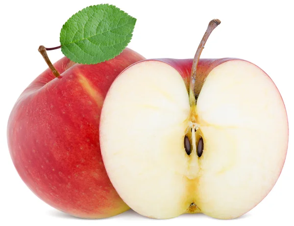 Full apple and  cut slice — Stock Photo, Image