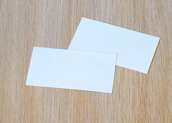 Two  business card on the desktop — Stock Photo, Image