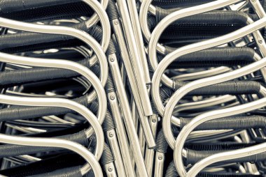 sandalye, siyah-beyaz yığını