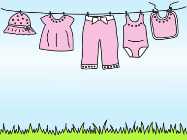 clothesline bebek kız elbise