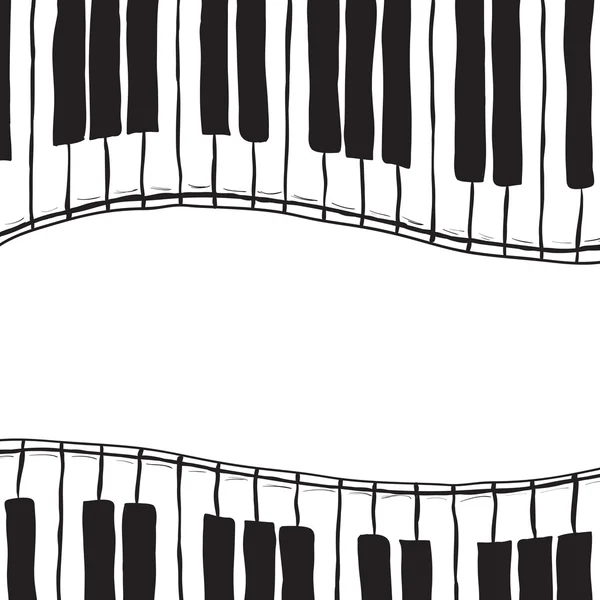 Deux touches pour piano - style croquis — Image vectorielle