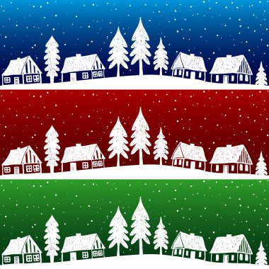 Download Christmas Village Free Vector Eps Cdr Ai Svg Vector Illustration Graphic Art