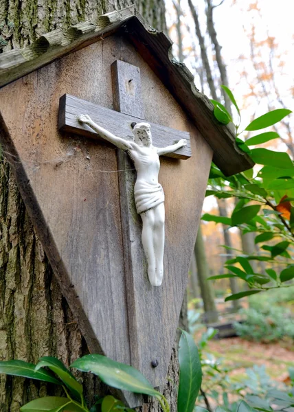 Cross with Jesus Christ crucified — Stock Photo, Image