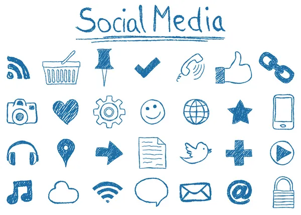 Соціальні медіа іконок — стоковий вектор